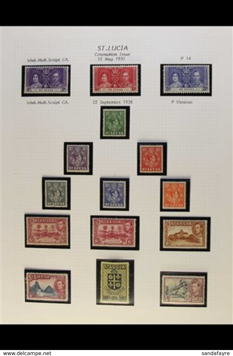 \Y 1937-52 KGVI FINE MINT COLLECTION\Y Almost A Complete Basic Run For The Period, Missing 1947 2½d Violet & 1949 $2.40, - Ste Lucie (...-1978)