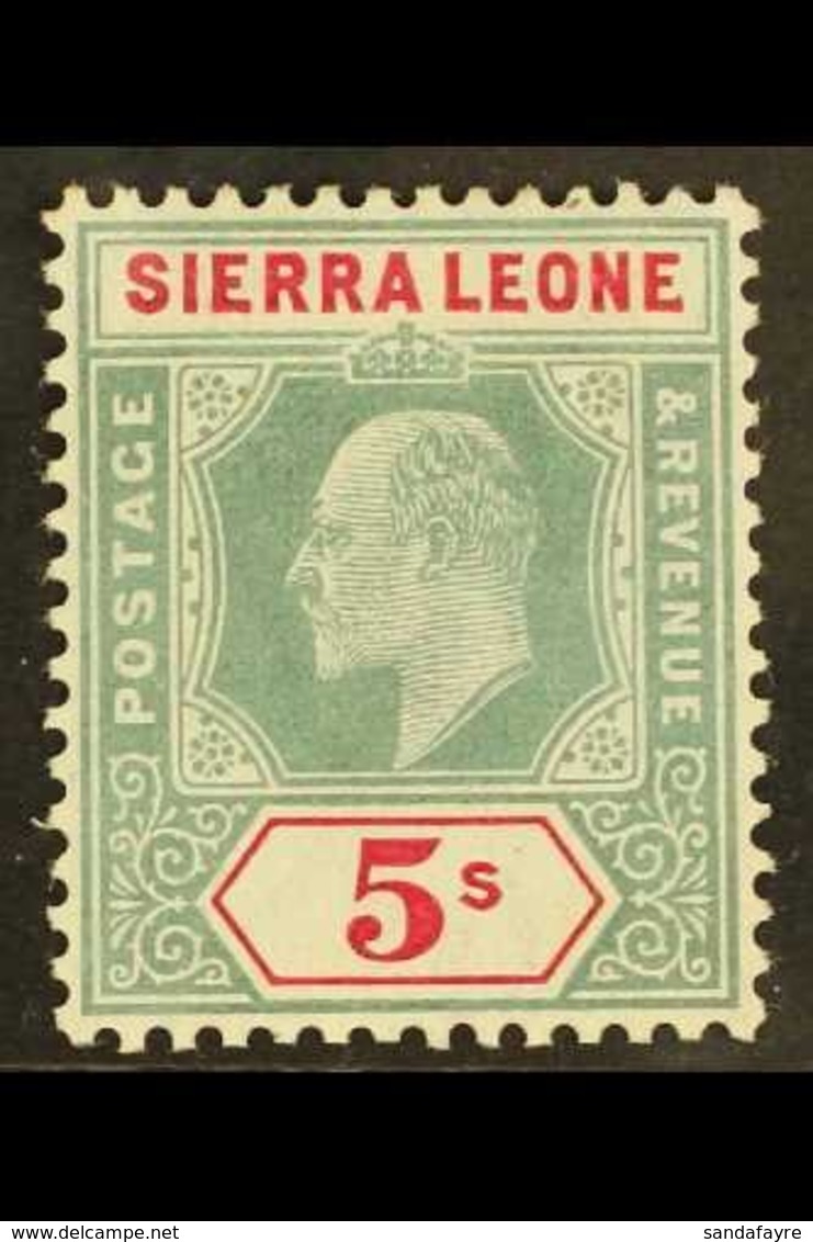 \Y 1903\Y 5s Green & Carmine, SG 84, Very Fine Mint, Fine & Fresh! For More Images, Please Visit Http://www.sandafayre.c - Sierra Leone (...-1960)