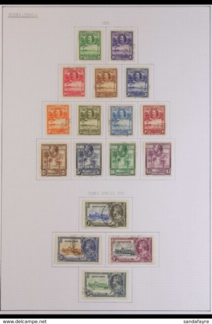 \Y 1932-61 COLLECTION OF USED SETS\Y Presented On Sleeved Album Pages & Includes The 1932 Set (SG 155/67), 1935 Jubilee  - Sierra Leone (...-1960)