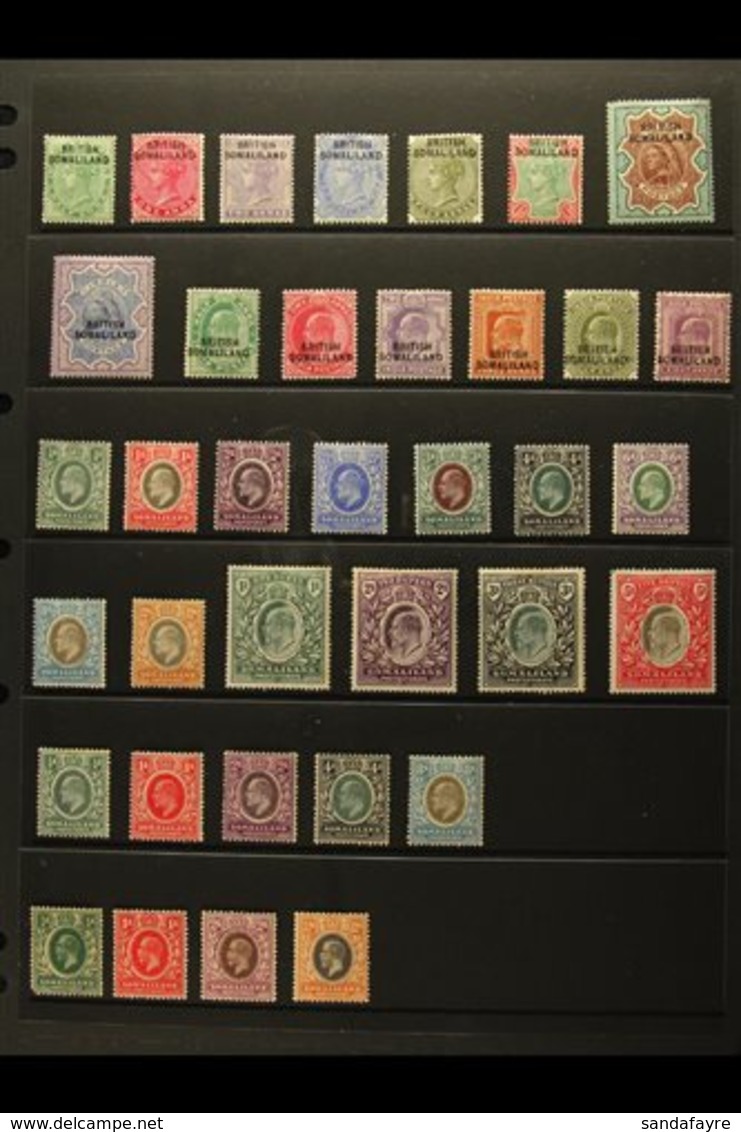 \Y 1903-1951 FINE MINT ALL DIFFERENT COLLECTION\Y With 1903 India Overprinted (overprint At Top) QV Range To 3R, (overpr - Somaliland (Protectorate ...-1959)