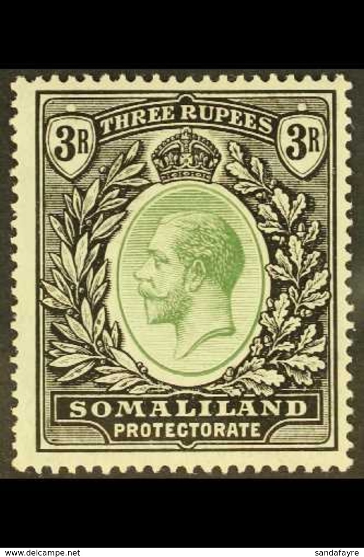 \Y 1912-19\Y 3r Green & Black, SG 71, Fine Mint For More Images, Please Visit Http://www.sandafayre.com/itemdetails.aspx - Somaliland (Herrschaft ...-1959)