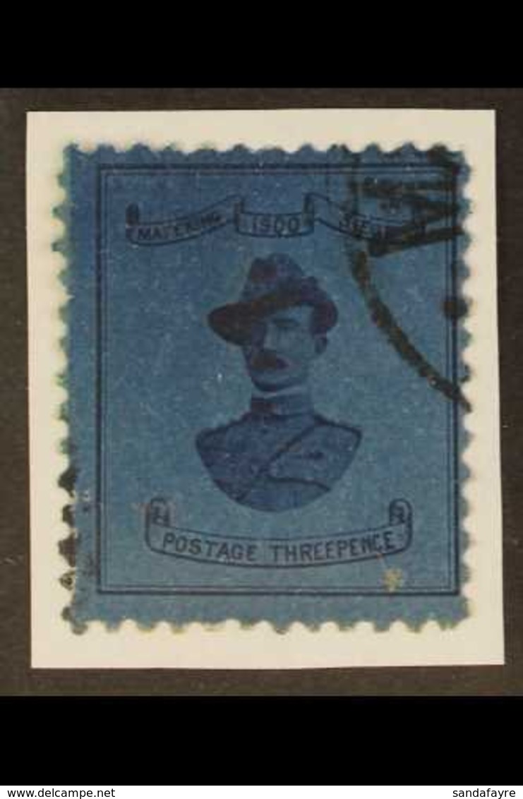 \Y CAPE - MAFEKING SIEGE STAMPS\Y 1900 Baden-Powell 3d Deep Blue/blue, 18½mm Wide, SG 20, Fine Used With Full Perfs. For - Non Classés