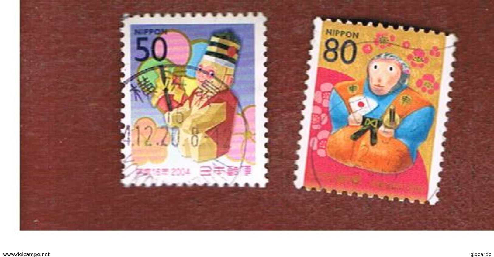 GIAPPONE (JAPAN) - SG 3188.3189  -    2003  YEAR OF THE MONKEY (COMPLET SET OF 2)    - USED° - Usati