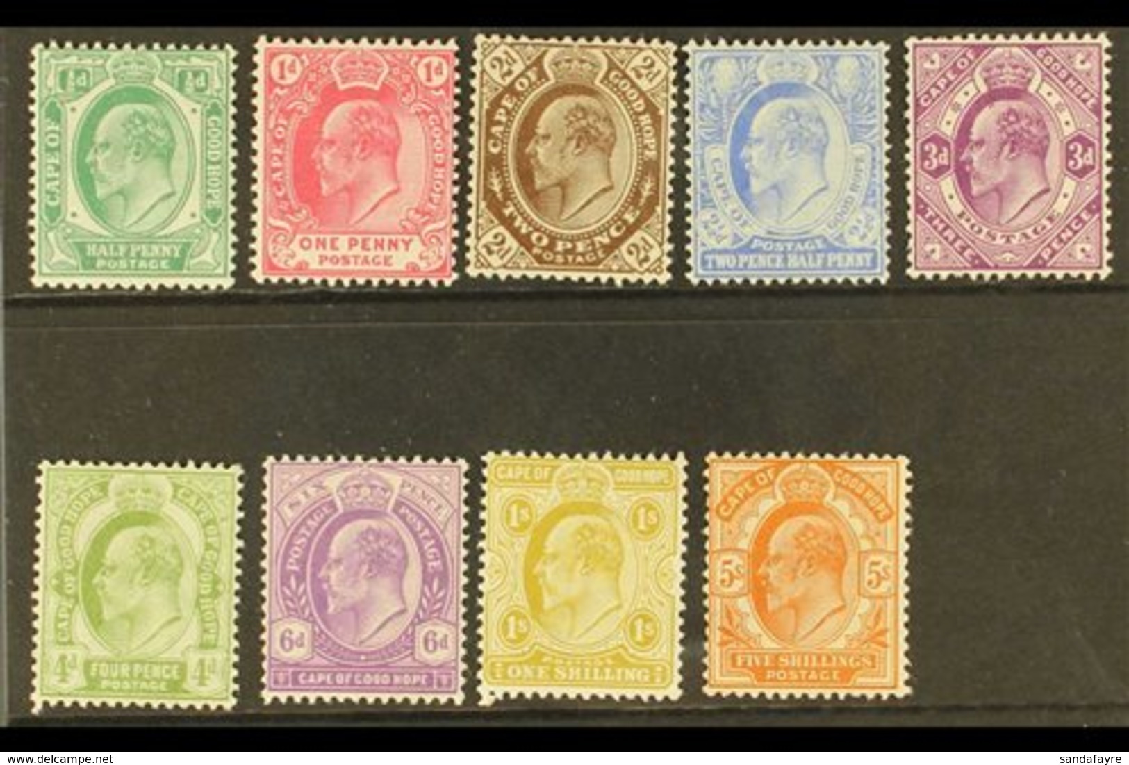 \Y CAPE OF GOOD HOPE\Y 1902-04 Complete Set, SG 70/78, Very Fine Mint. (9 Stamps) For More Images, Please Visit Http://w - Non Classés