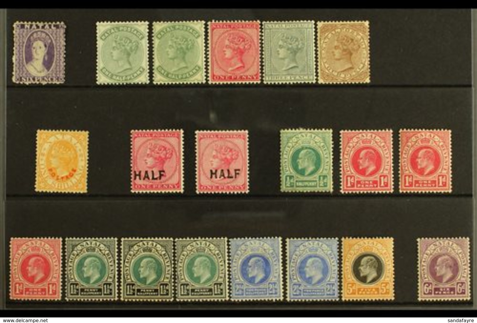 \Y NATAL\Y 1863-1908 MINT Selection On A Stock Card. QV To 1s, KEVII To 6d. Cat £200+ (20 Stamps) For More Images, Pleas - Unclassified