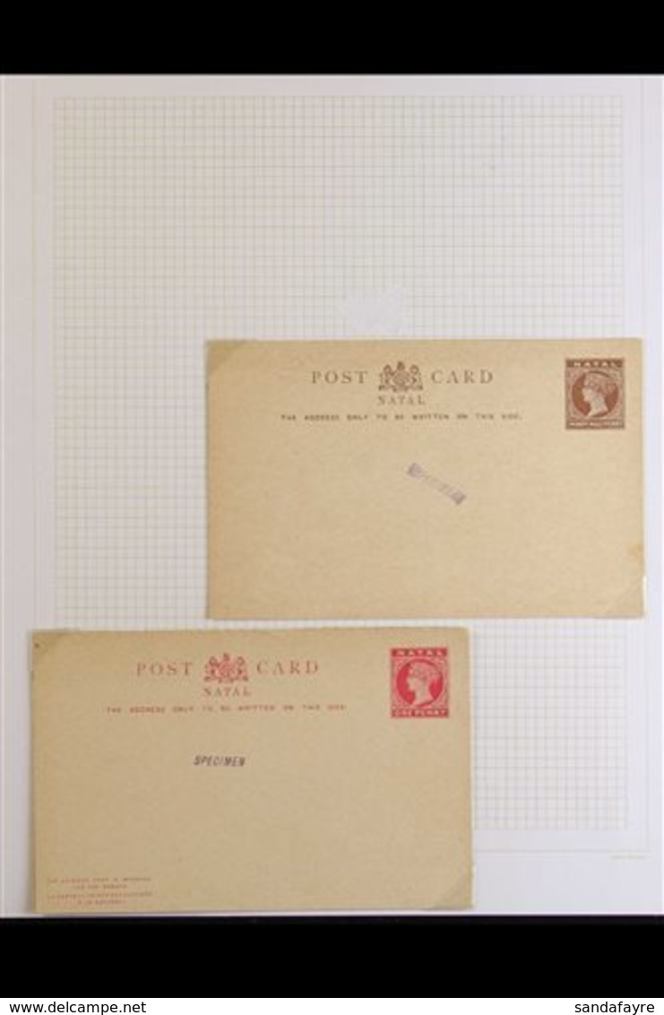 \Y NATAL\Y 1880-1910 POSTAL STATIONERY UNUSED COLLECTION, All Different With Cards, Covers, Registered Envelopes & Wrapp - Unclassified