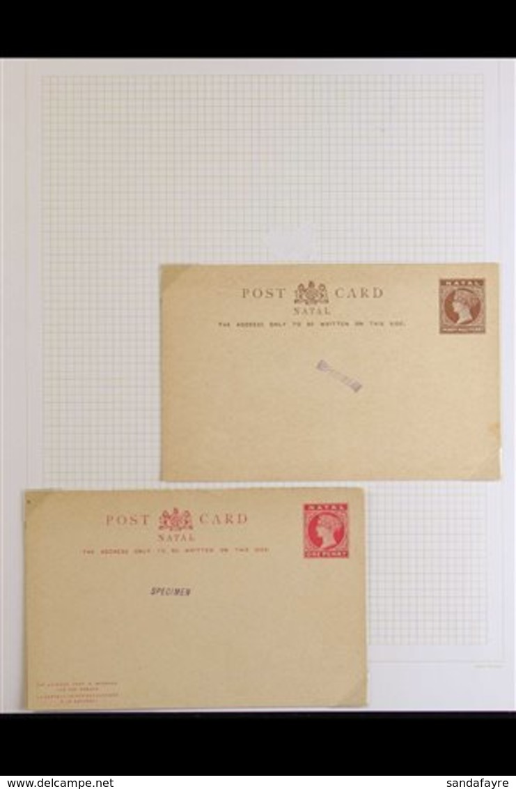 \Y NATAL\Y 1880-1910 POSTAL STATIONERY UNUSED COLLECTION, All Different With Cards, Covers, Registered Envelopes & Wrapp - Non Classés