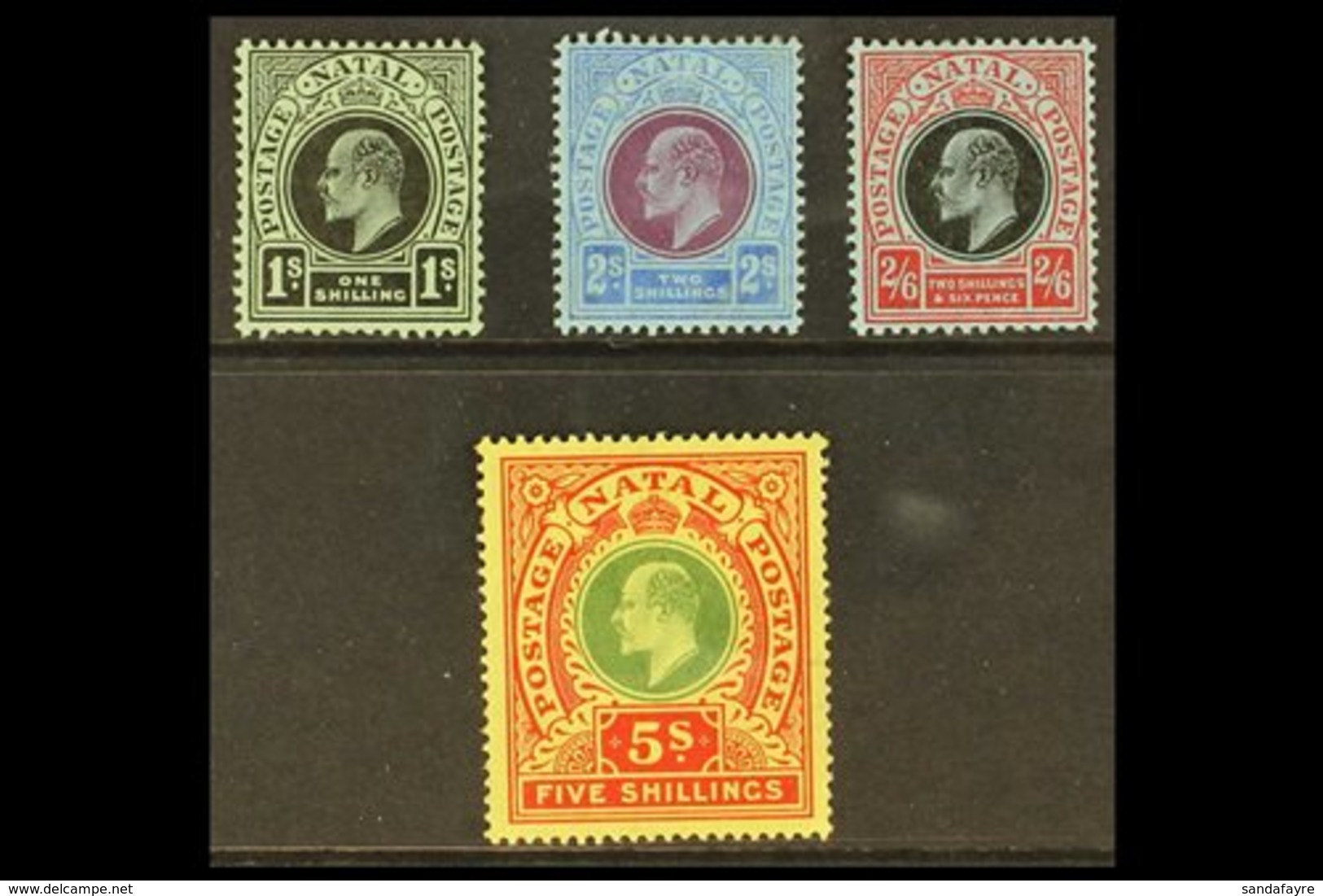 \Y NATAL\Y 1908-09 1s To 5s, SG 166/169, Very Fine Mint. (4 Stamps) For More Images, Please Visit Http://www.sandafayre. - Unclassified
