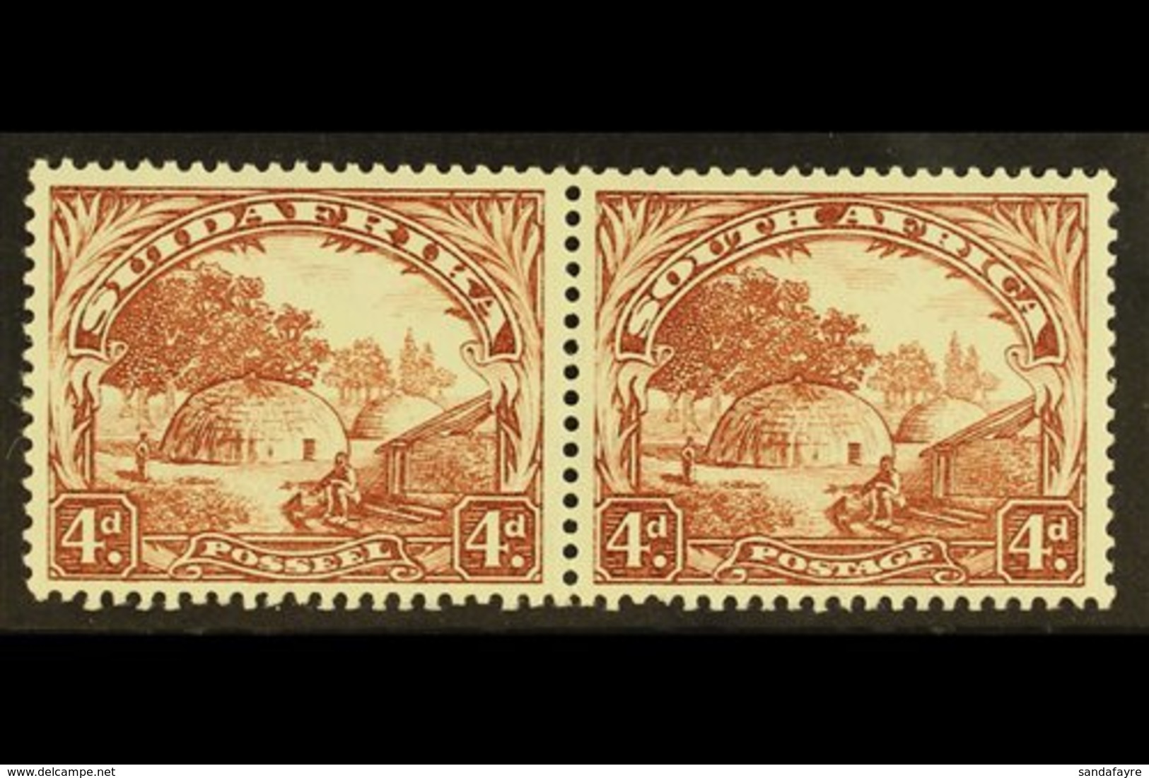 \Y 1930-44\Y 4d Brown Wmk Upright, SG 46, Fine Mint Horiz Pair, Fresh. (2 Stamps) For More Images, Please Visit Http://w - Non Classés