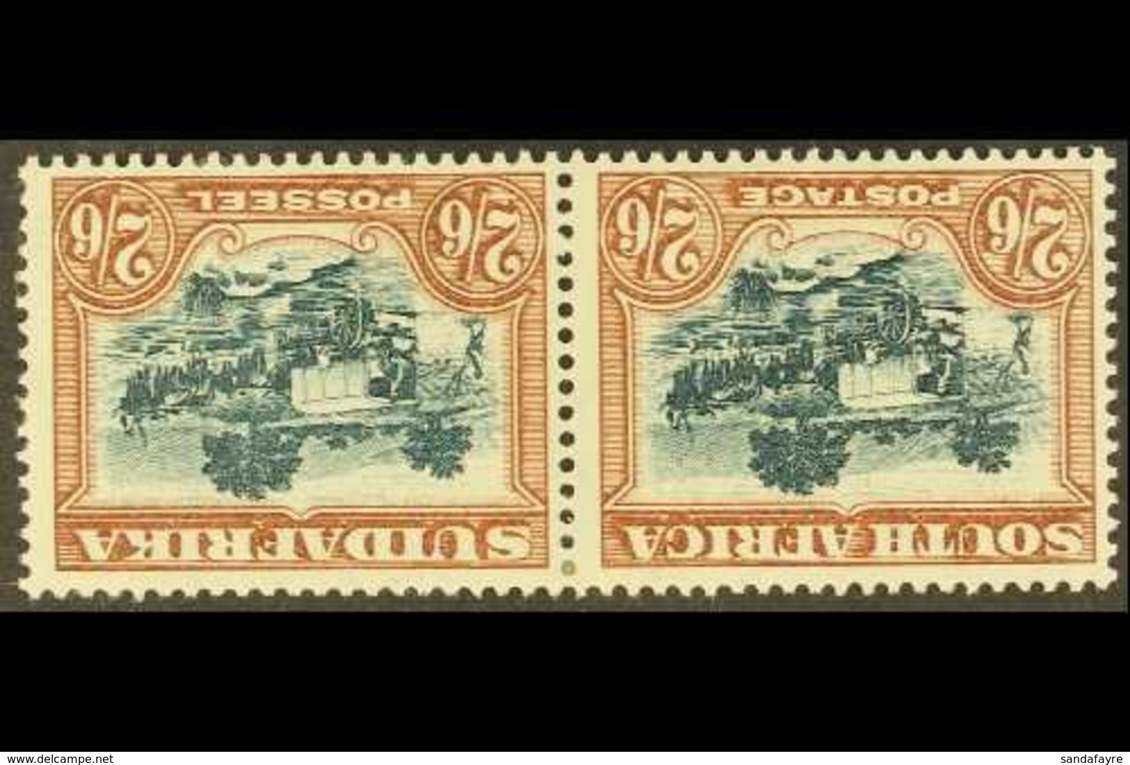 \Y 1932\Y Definitive 2s6d Green And Brown With Watermark Inverted, SG 49aw, Fine Fresh Mint Horiz Pair. For More Images, - Unclassified