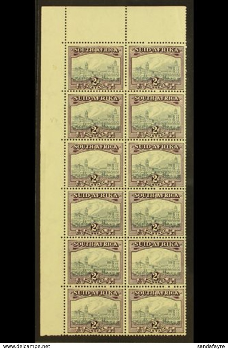 \Y 1933-48\Y 2d Grey & Dull Purple, Corner Marginal Block 12 With Closed "G" In "POSTAGE" Variety On R2/2 (Union Handboo - Ohne Zuordnung