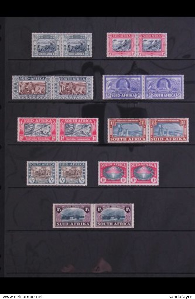 \Y 1938-1939\Y Voortrekker And Huguenot Complete Commemorative Sets, SG 76/84, Very Fine Mint. (9 Pairs) For More Images - Unclassified