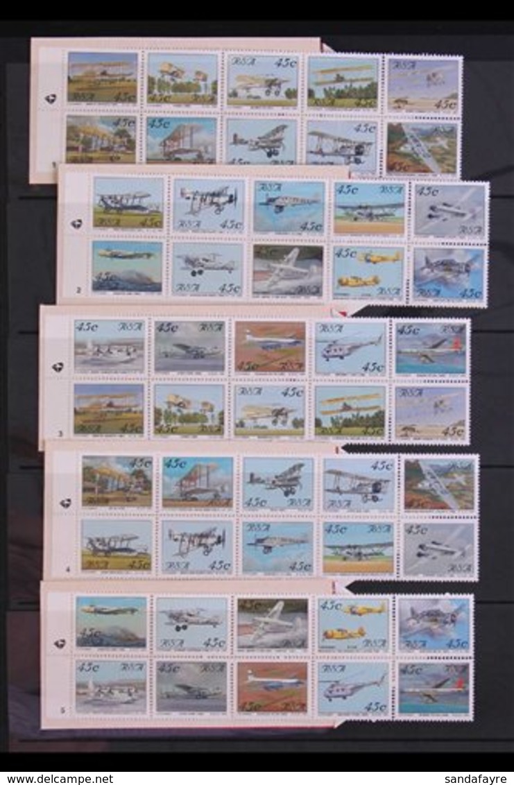 \Y 1993\Y AVIATION BOOKLETS - All Ten Settings, Panes Numbered 1 To 10, Grey Box On Reverse, Postage Rates Inside Front  - Unclassified