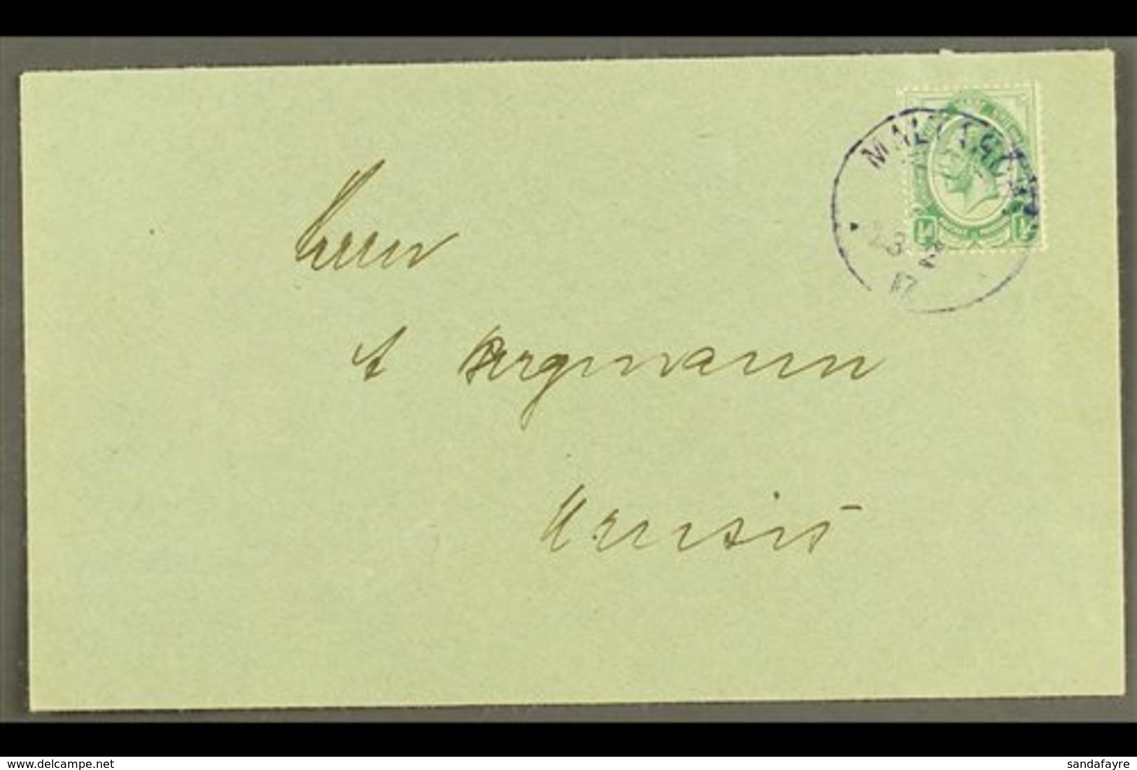 \Y 1917\Y (23 Feb) Cover Bearing ½d Union Stamp Tied By Fine "MALTAHOHE" Violet Cds Postmark, Putzel Type B2 Oc, With "2 - Afrique Du Sud-Ouest (1923-1990)