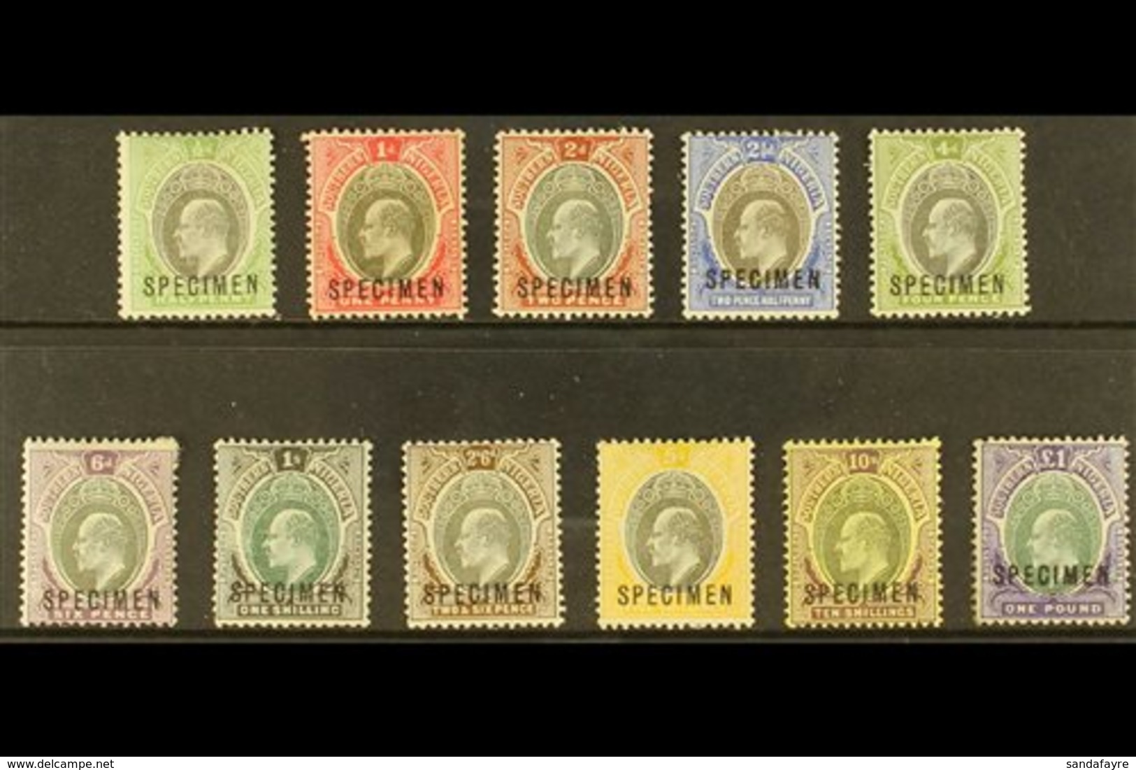 \Y 1903-04\Y KEVII Definitive "SPECIMEN" Overprinted complete Set, SG 10s/20s, Fine Mint (11 Stamps) For More Images, Pl - Nigeria (...-1960)