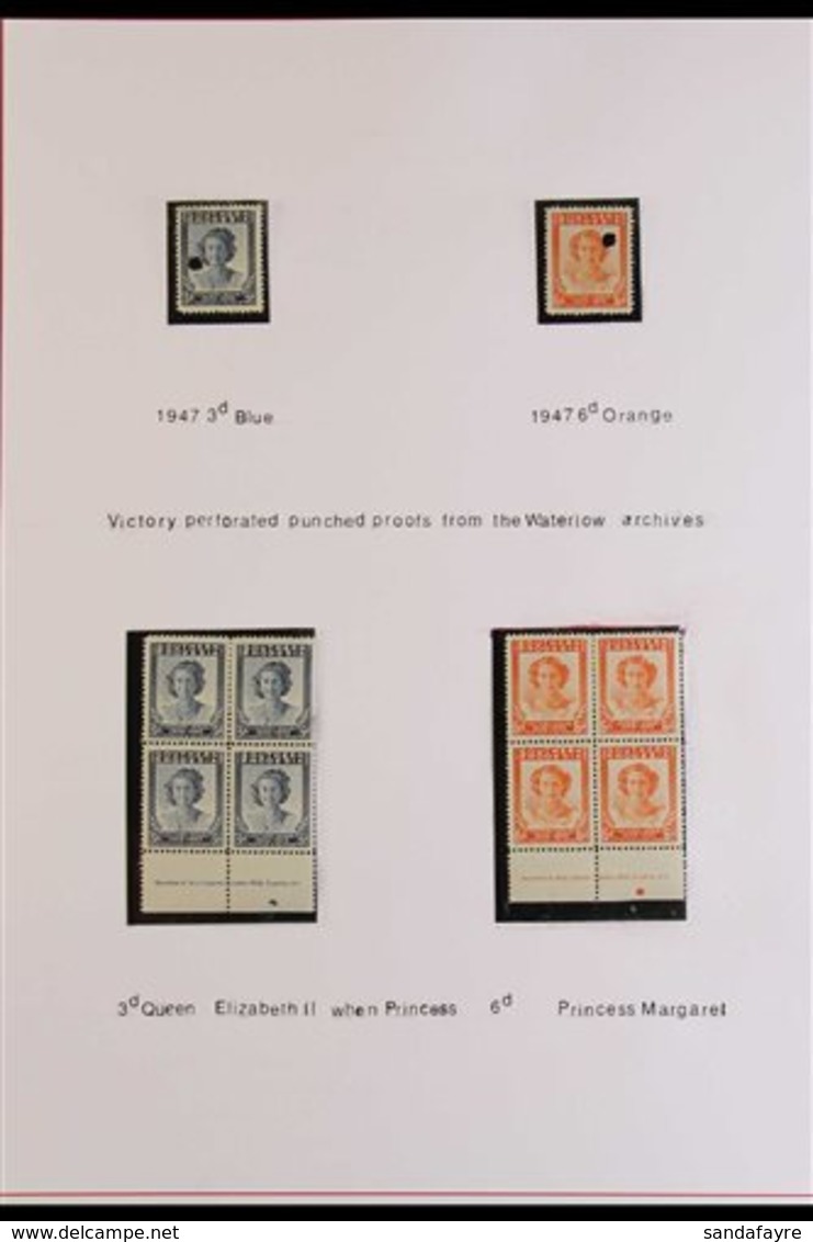 \Y 1947 VICTORY\Y Complete Set, SG 64/7, In Mint Blocks Of 4 Also 3d And 6d Perforated Punched Proofs And 1d And 2d Impe - Southern Rhodesia (...-1964)