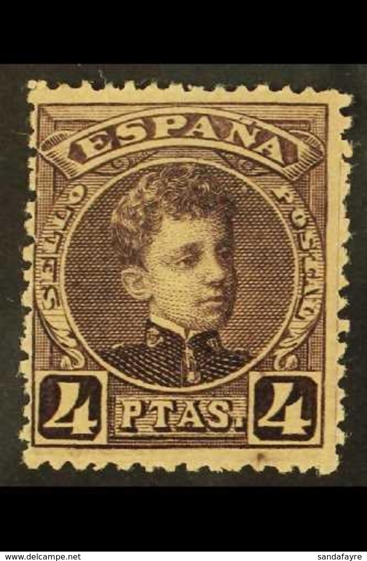 \Y 1901\Y 4 Peseta Plum, SG 305, Mi 216, Fine Mint For More Images, Please Visit Http://www.sandafayre.com/itemdetails.a - Other & Unclassified