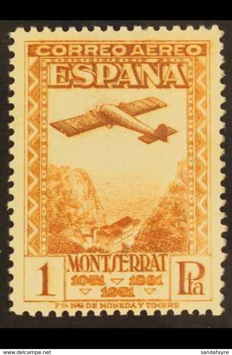 \Y 1931\Y 1p Air Montserrat Monastery In UNISSUED ORANGE Colour, Edifil 654cc, Never Hinged Mint. For More Images, Pleas - Sonstige & Ohne Zuordnung