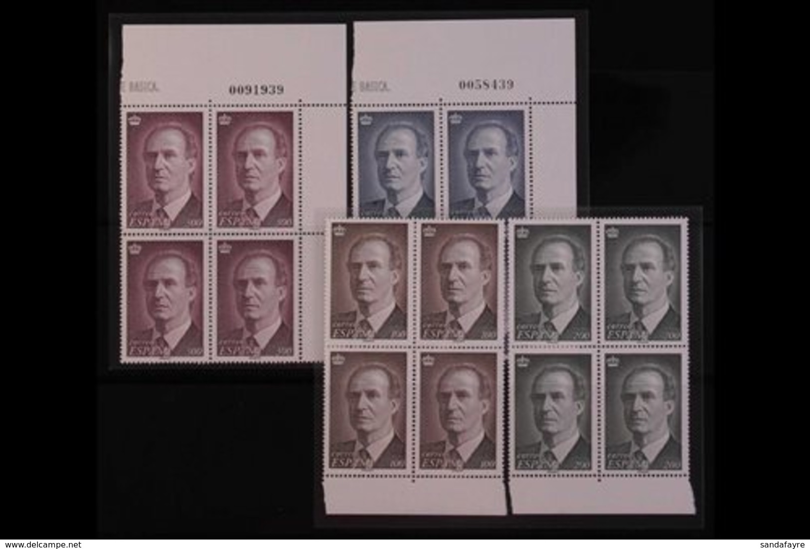 \Y 1996\Y King Juan Carlos High Values Set Complete, SG 3408/11 (Edifil 3461/64), Never Hinged Mint BLOCKS OF FOUR (4x B - Other & Unclassified