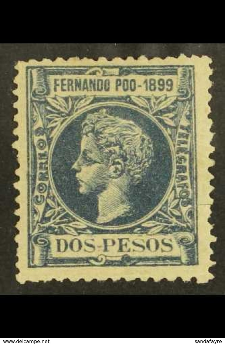 \Y FERNANDO PO\Y 1899 2p Indigo Top Value, SG 85, Mint, Tiny Cut At Right. For More Images, Please Visit Http://www.sand - Autres & Non Classés