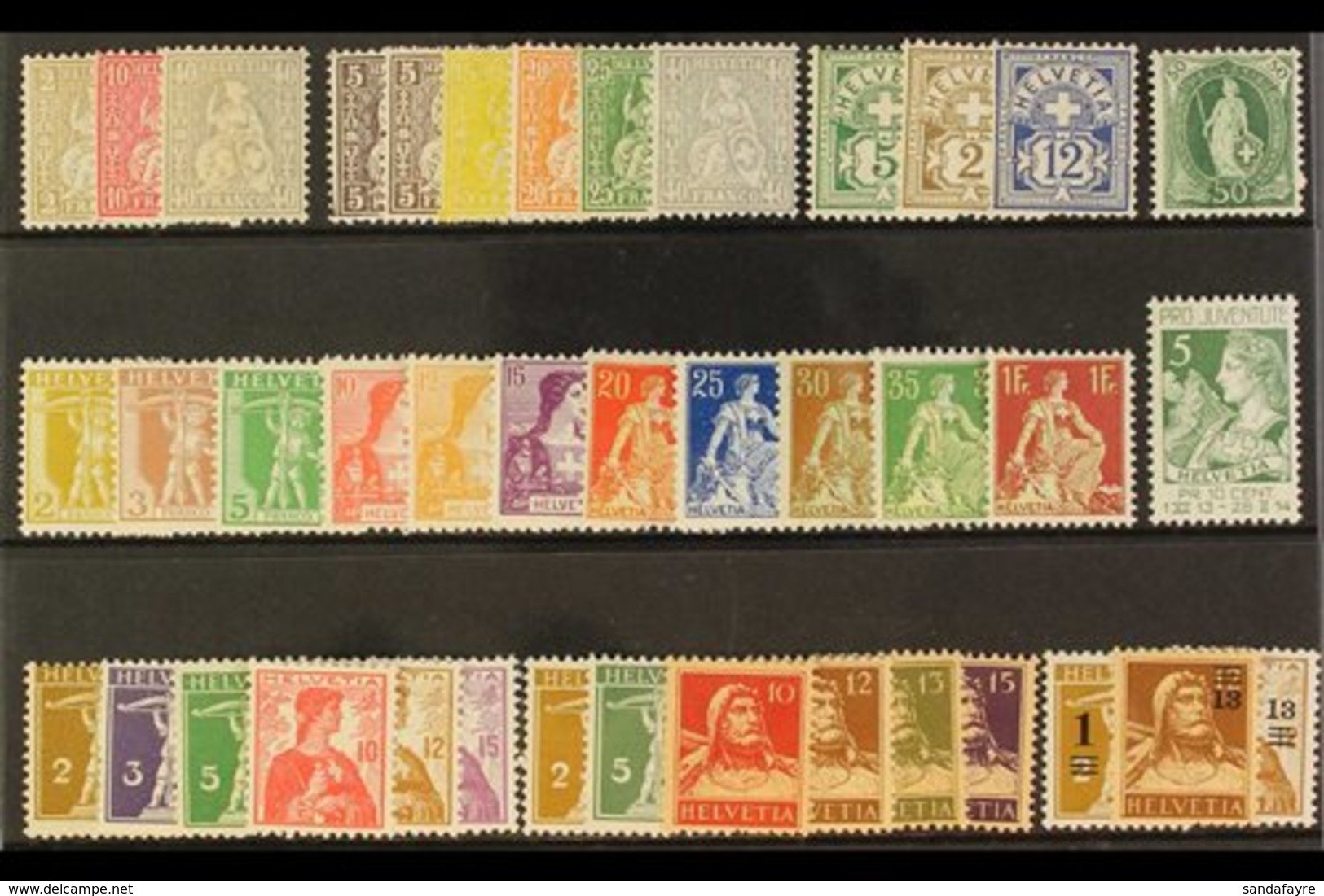 \Y 1867-1914 NEVER HINGED MINT SELECTION.\Y An Attractive, ALL DIFFERENT Range Presented On A Stock Card With Values To  - Autres & Non Classés