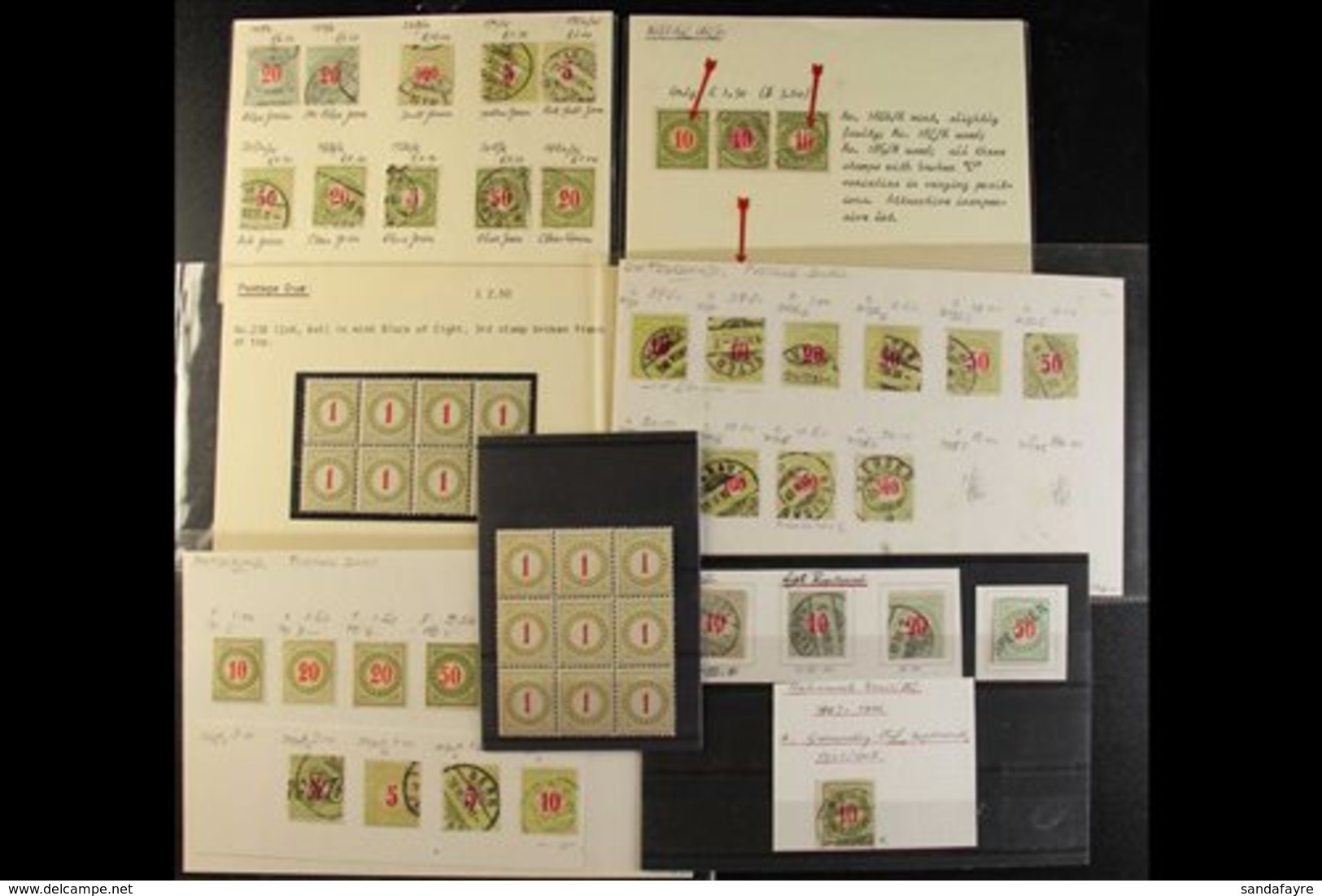 \Y POSTAGE DUES\Y 1878-1938 ATTRACTIVE MOSTLY USED COLLECTION/ACCUMULATION On Leaves & Stock Cards, Some Identified, Inc - Sonstige & Ohne Zuordnung