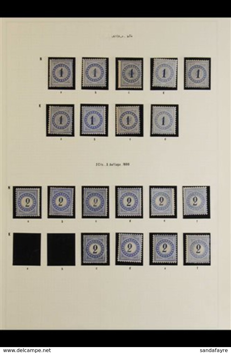 \Y POSTAGE DUES\Y 1878-1882 MINT COLLECTION With Many Shades, Frame Types And Normal/inverted Frames Varieties Presented - Autres & Non Classés