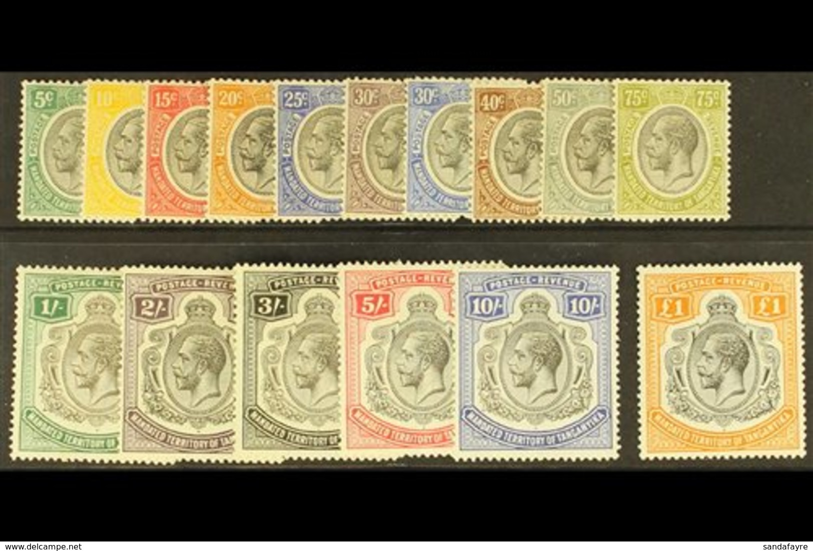 \Y 1927-31\Y Complete Set, SG 93/107, Fine Mint. (16 Stamps) For More Images, Please Visit Http://www.sandafayre.com/ite - Tanganyika (...-1932)