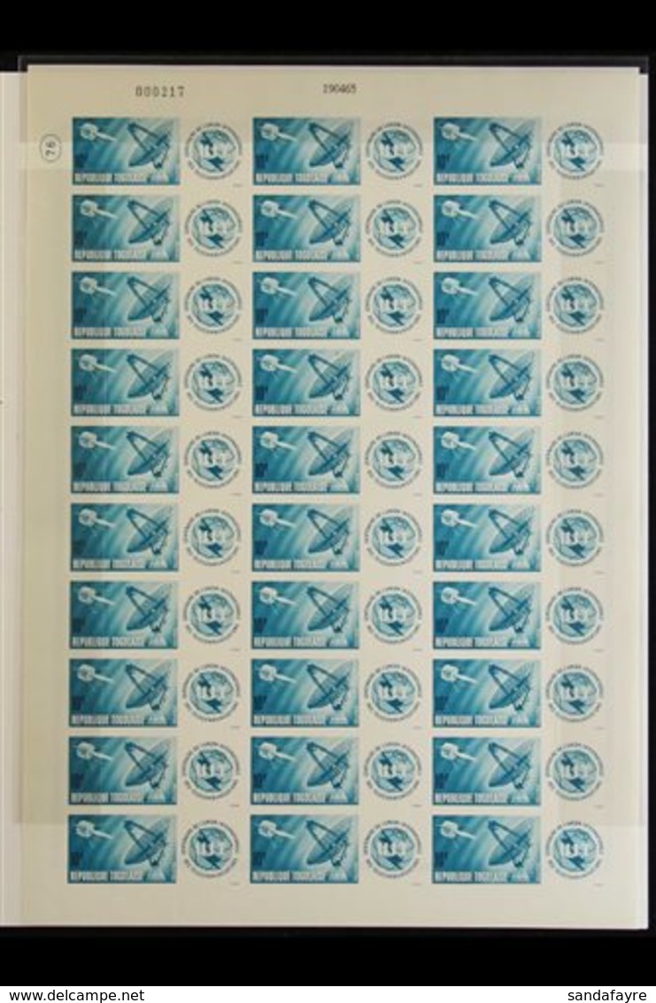 \Y 1975\Y ITU Telecommunication Centenary Complete IMPERF Set, Michel 457/61 B, Superb Never Hinged Mint Complete IMPERF - Other & Unclassified