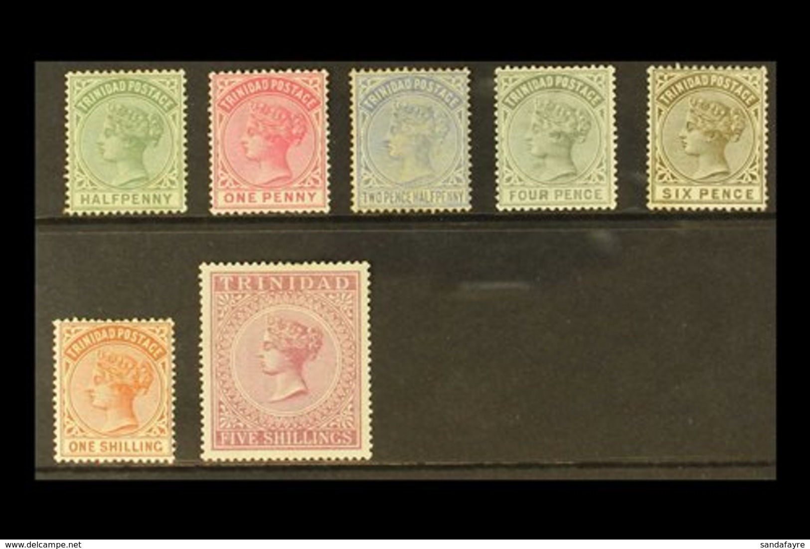 \Y 1883-94\Y Complete Set, SG 106/113, Fine Mint. (7 Stamps) For More Images, Please Visit Http://www.sandafayre.com/ite - Trinidad & Tobago (...-1961)