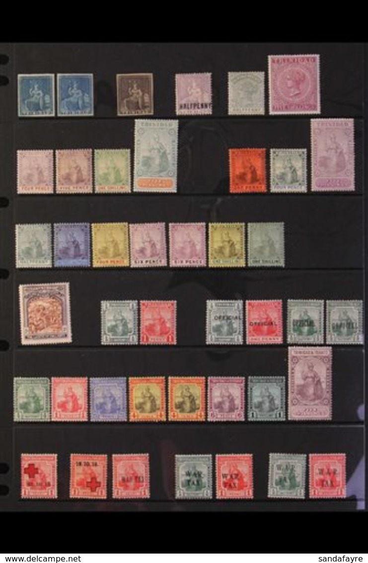 \Y 1851-1980 ATTRACTIVE MINT & USED RANGES\Y On Pages & In Packets, Includes 1851-55 1d Blue (x2, Mint & Unused, Both Wi - Trinidad & Tobago (...-1961)