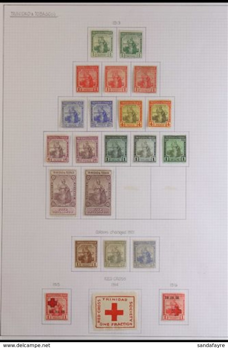 \Y 1913-1969 DELIGHTFUL MINT COLLECTION\Y Written Up On Pages. Note 1913-23 Britannia To 5s (2 Shades) Including Some Ad - Trinidad & Tobago (...-1961)