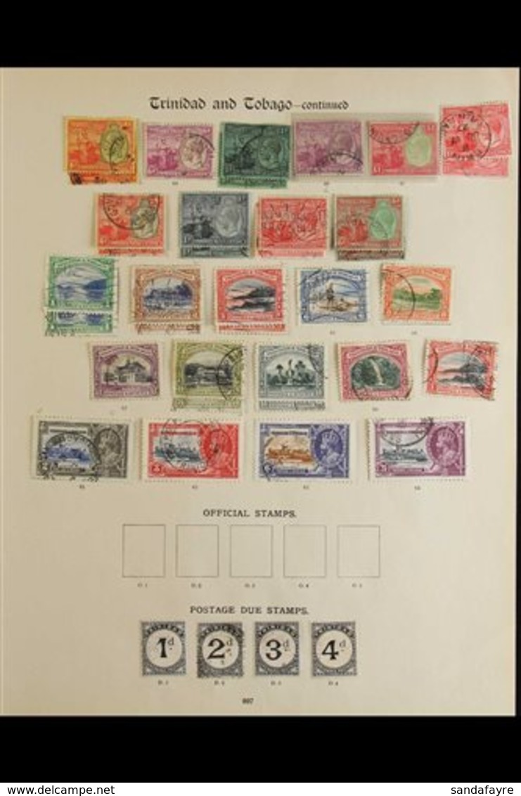 \Y 1913-35 USED COLLECTION\Y A Collection Presented On Busy Printed Imperial Pages, Often With Postmark Or Shade Interes - Trinidad & Tobago (...-1961)