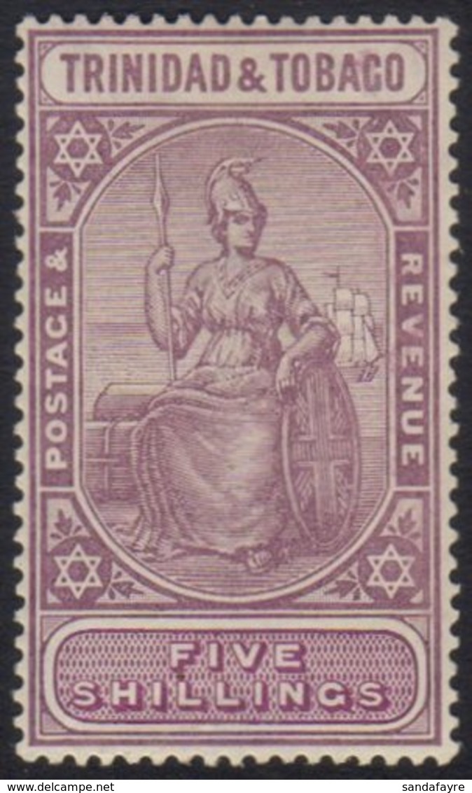 \Y 1921\Y 5s Dull Purple And Purple SG 213, Fine Mint.  For More Images, Please Visit Http://www.sandafayre.com/itemdeta - Trinidad & Tobago (...-1961)