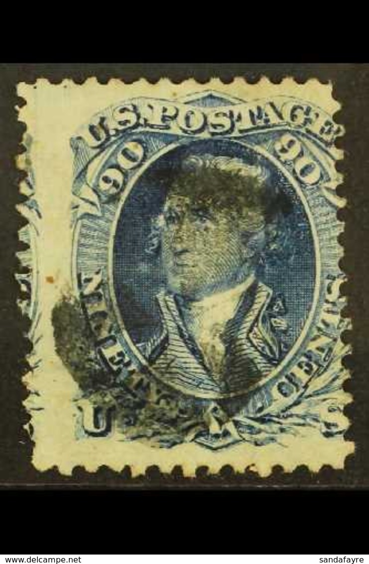 \Y 1867\Y 90c Blue, Scott 101, Cat $ 2250. Fine Used For More Images, Please Visit Http://www.sandafayre.com/itemdetails - Sonstige & Ohne Zuordnung