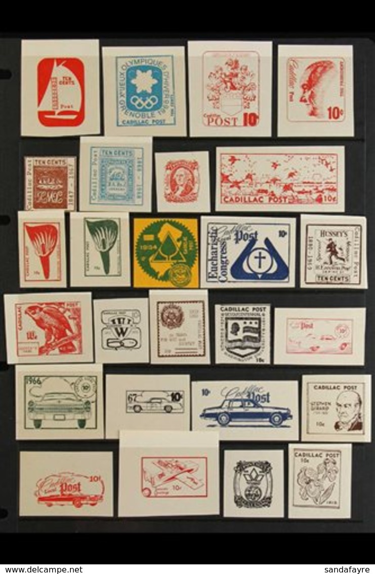 \Y CADILLAC LOCAL POST\Y 1960's - 1970's Superb Never Hinged Mint Collection Of All Different Local Stamps Presented On  - Autres & Non Classés
