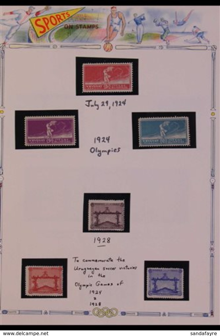 \Y SPORT TOPICAL COLLECTION\Y 1924-1998 Very Fine Collection Of Chiefly Never Hinged Mint Stamps, Plus First Day Covers. - Uruguay