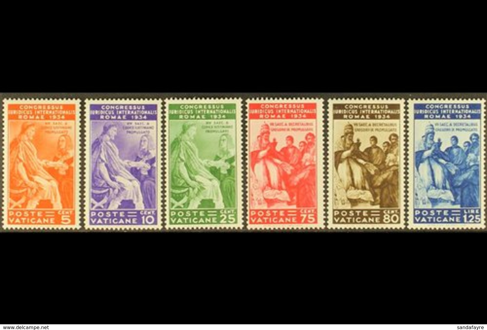 \Y 1935\Y International Juridical Congress, Rome Set, Sass S.10, SG 41/46, Very Fine Mint (6 Stamps) For More Images, Pl - Other & Unclassified