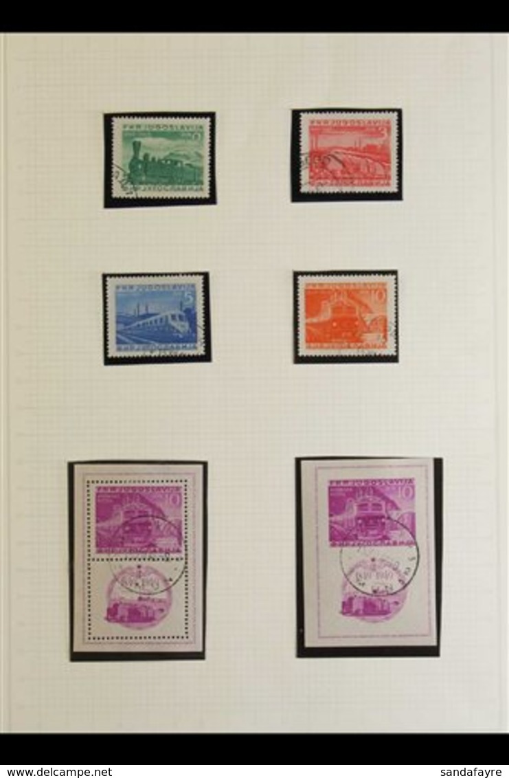 \Y 1949 RAILWAY CENTENARY\Y The Complete Set (SG 631/33a, Mi 583/86) Plus Both Miniature Sheets (SG MS633Ab & MS633Bb, M - Other & Unclassified