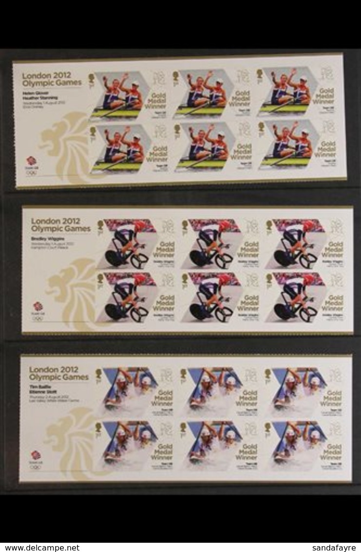 \Y 2012 OLYMPIC GAMES\Y A Complete GOLD MEDAL WINNER Sheetlet Set,  SG 3342a/3370a, Presented In A Dedicated Album (29 S - Other & Unclassified