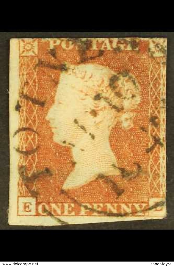 \Y 1841\Y 1d Red-brown Used With With Black "Totnes" TOWN CDS CANCEL, SG 8o, Two Margins, Cat £825. For More Images, Ple - Other & Unclassified