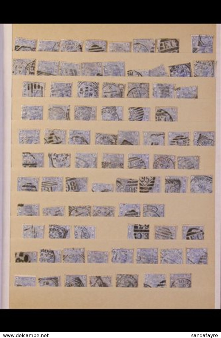 \Y 1880-83 2½D BLUE - PARTIAL PLATE RECONSTRUCTION\Y (SG 157) PLATE 23 - A Partly Complete Used Reconstruction With 142  - Other & Unclassified