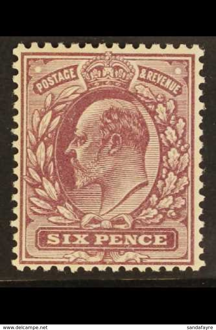 \Y 1911\Y 6d Dull Purple, "Dickinson" Paper, Somerset House Printing, SG 301, Superb Well Centred Mint. For More Images, - Unclassified