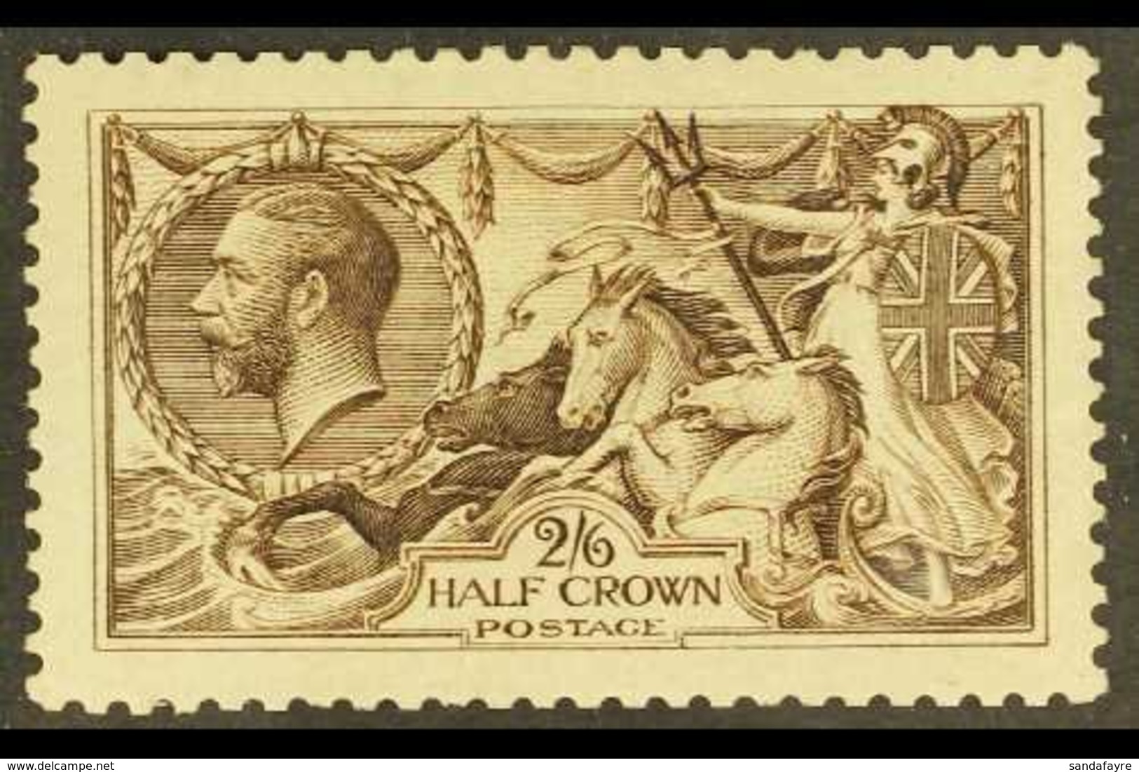 \Y 1913\Y 2s6d Deep Sepia-brown Seahorse, Waterlow Printing, SG 399, Fine Mint. For More Images, Please Visit Http://www - Non Classés