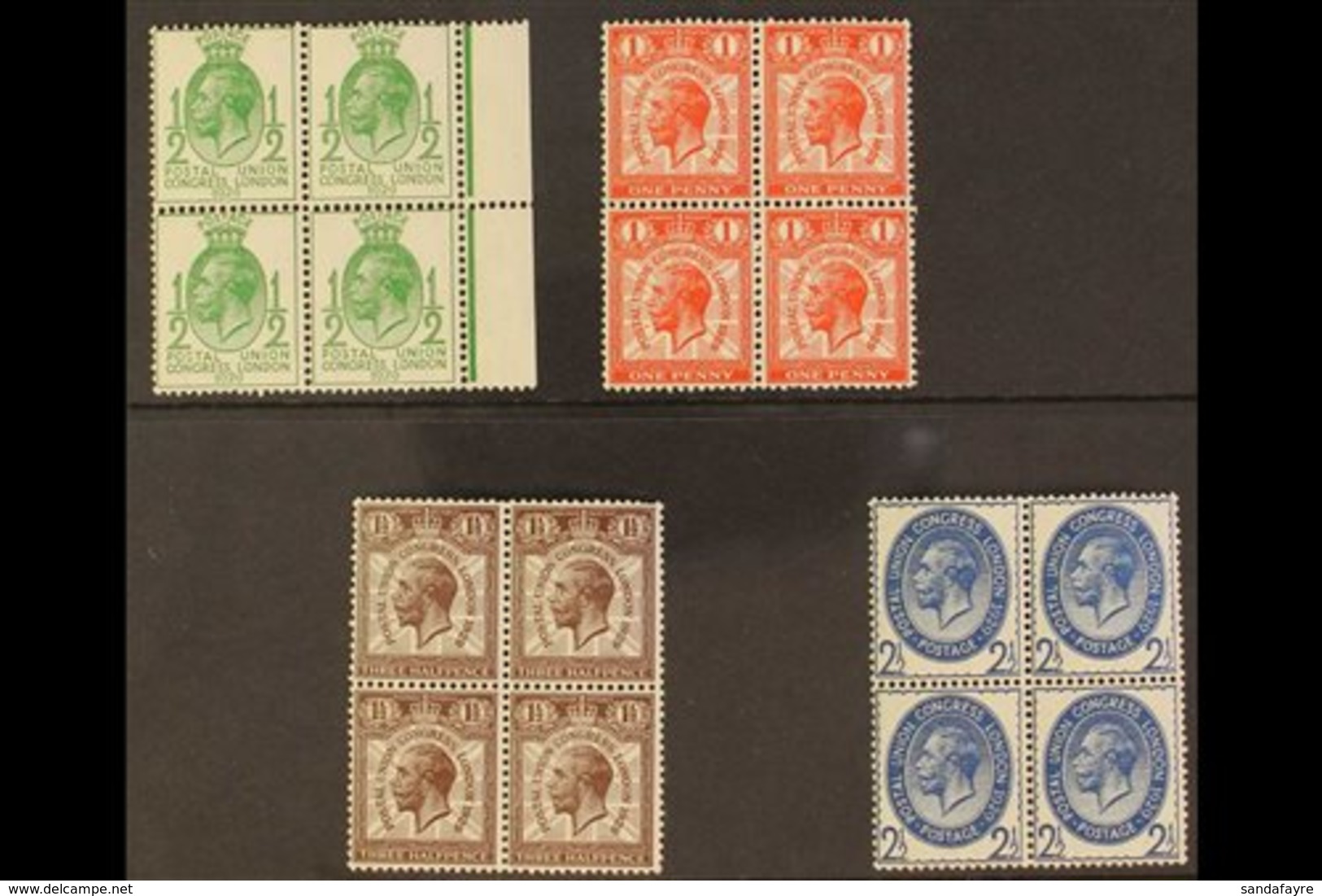 \Y 1929\Y PUC Low Values Set Complete In BLOCKS OF FOUR, SG 434/37, Never Hinged Mint (4 Blocks Of 4) For More Images, P - Ohne Zuordnung