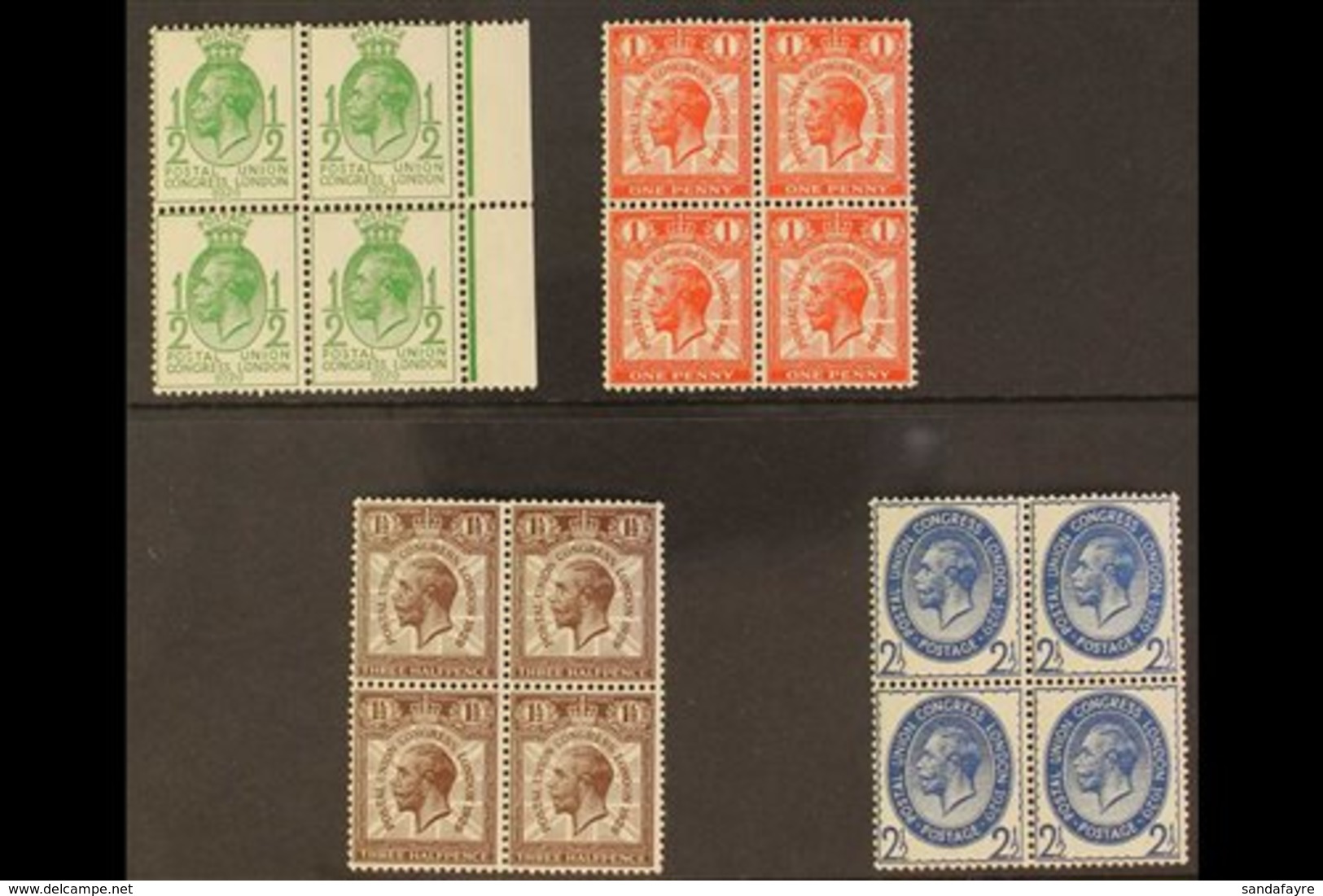 \Y 1929\Y PUC Low Values Set Complete In BLOCKS OF FOUR, SG 434/37, Never Hinged Mint (4 Blocks Of 4) For More Images, P - Non Classés