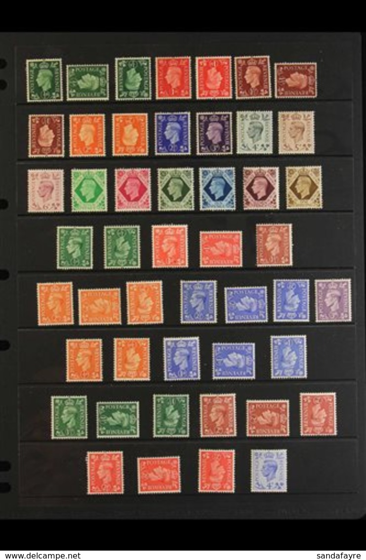 \Y 1937-52 KING GEORGE VI DEFINITIVES CAT £3000+\Y A Never Hinged Mint, Fine Mint And Used Large Assembly On Album Pages - Non Classés