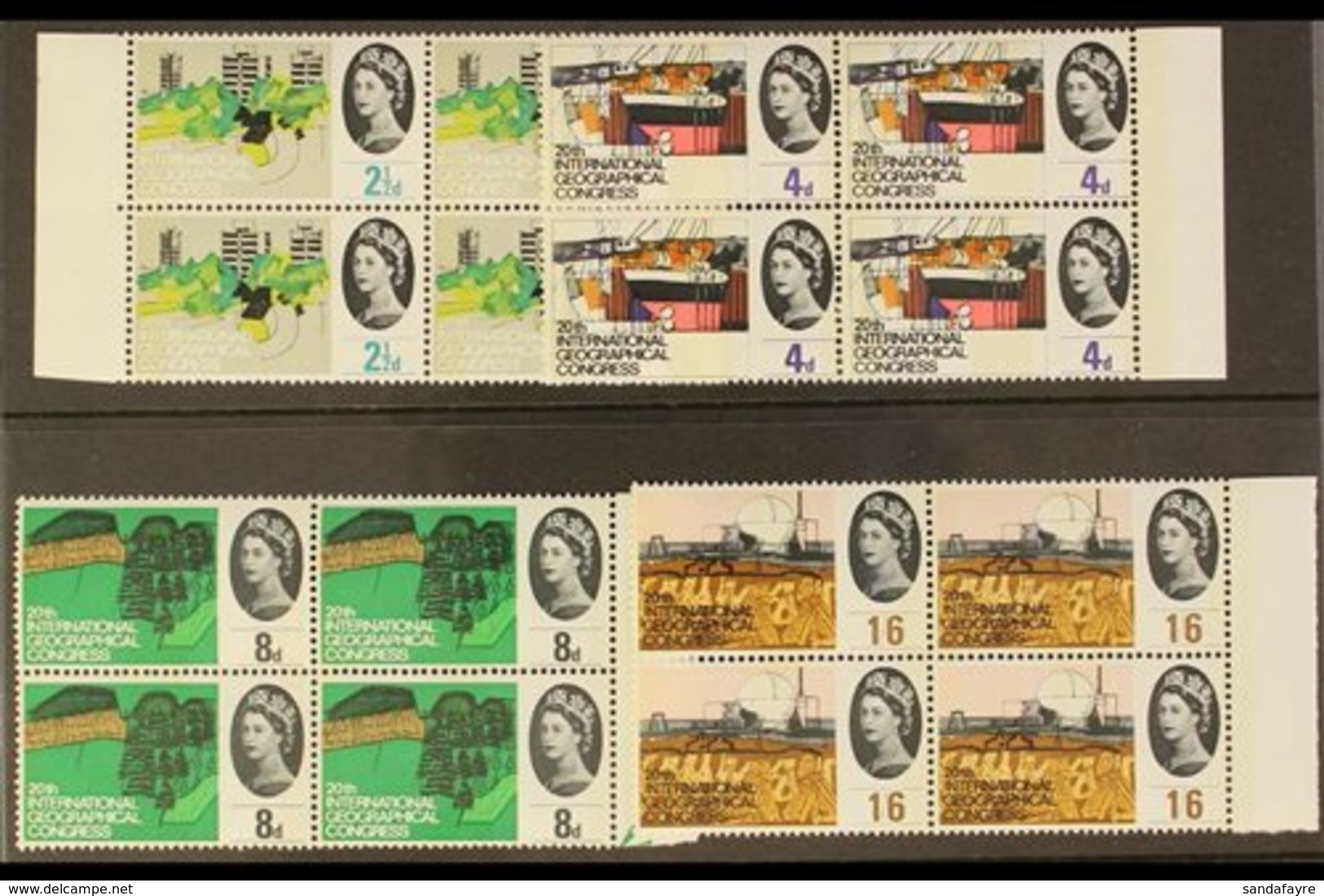 \Y 1964\Y Geographical Congress And Botanical Congress Phosphor Sets (SG 651p/58p) In Never Hinged Mint BLOCKS OF FOUR.  - Sonstige & Ohne Zuordnung
