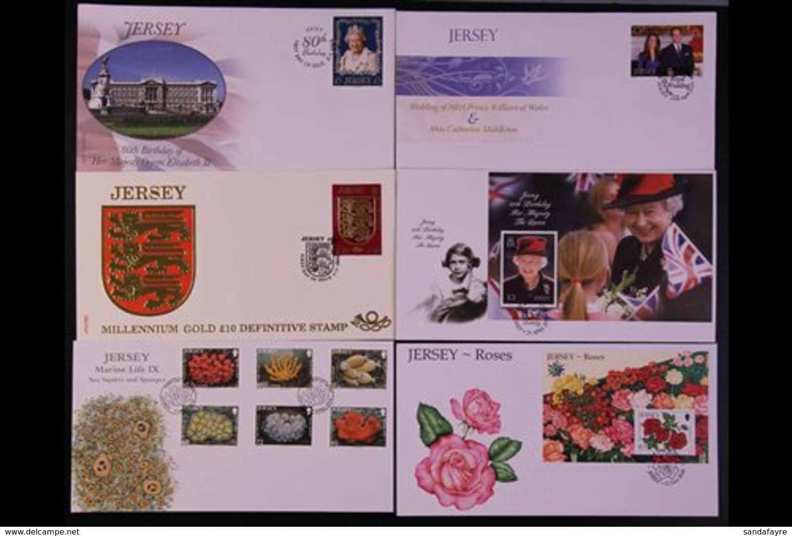 \Y JERSEY\Y FIRST DAY COVERS 1969-2011 All Different Collection Of Illustrated And Unaddressed FDC's - A Delightful Arra - Autres & Non Classés