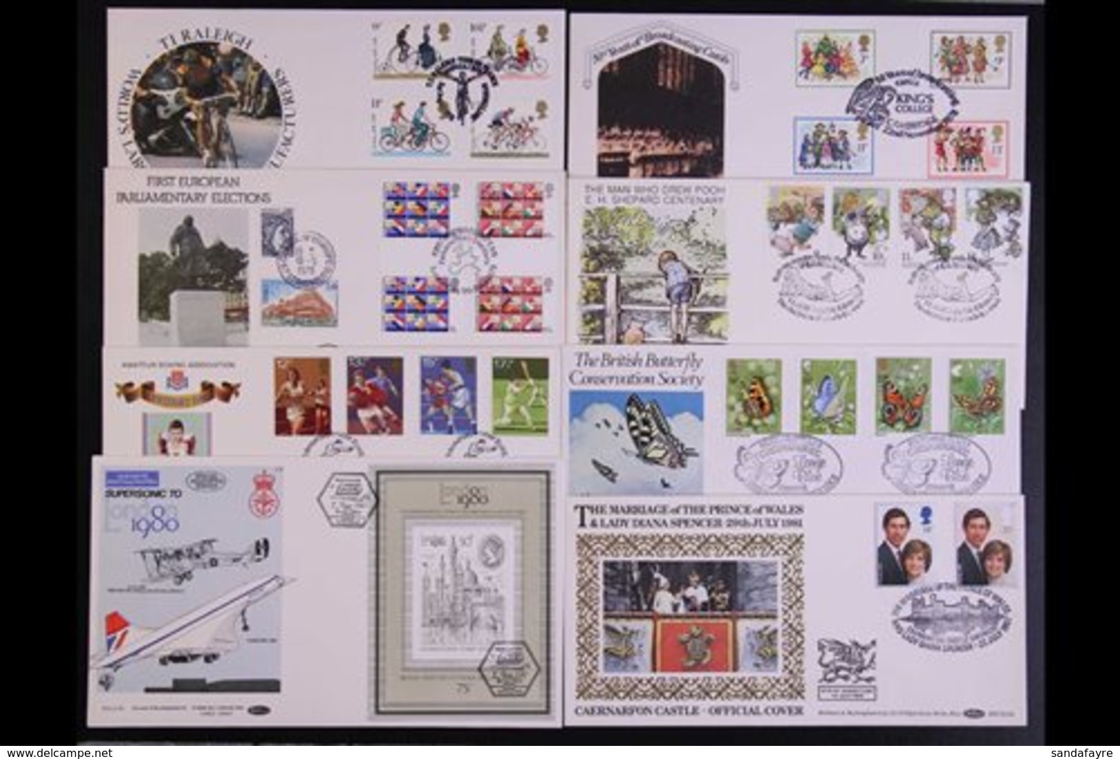 \Y 1978-1982 OFFICIAL FIRST DAY COVERS\Y All Different Collection. Commemorative Sets And Miniature Sheets With Special  - FDC